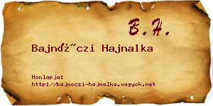 Bajnóczi Hajnalka névjegykártya