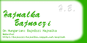 hajnalka bajnoczi business card